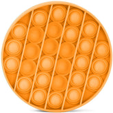 Jucarie senzoriala antistres, Pop It Now, Push Bubble, portocaliu, 12.5 x 12.5 x 1.5 cm